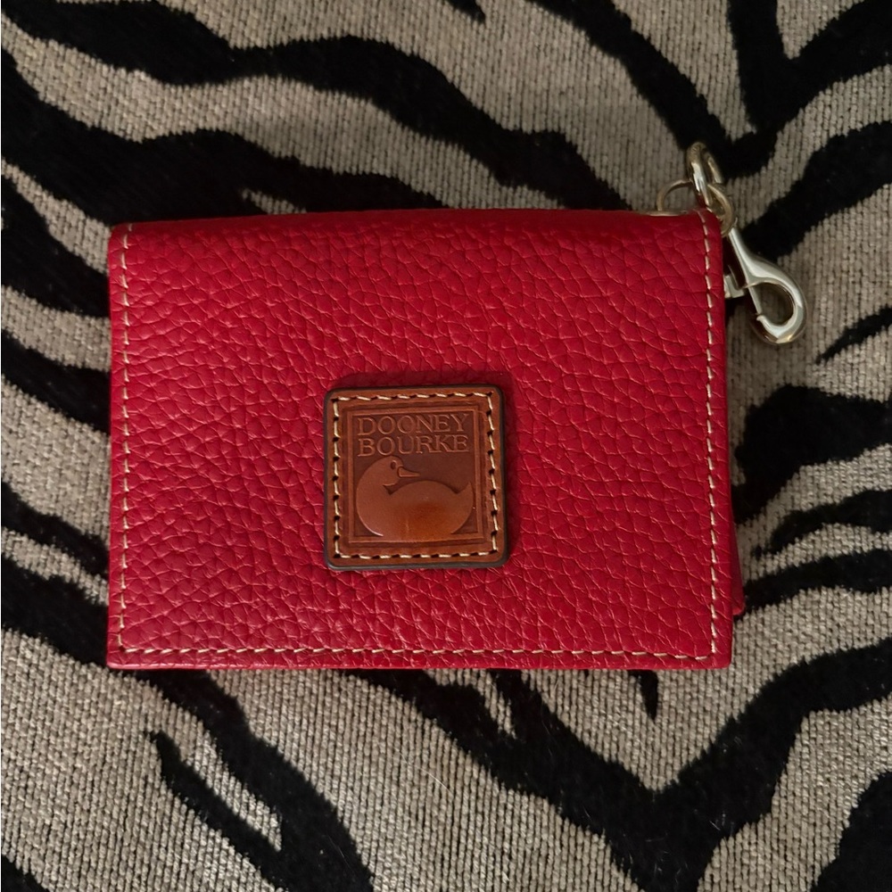 Dooney & Bourke Red Leather Card Holder